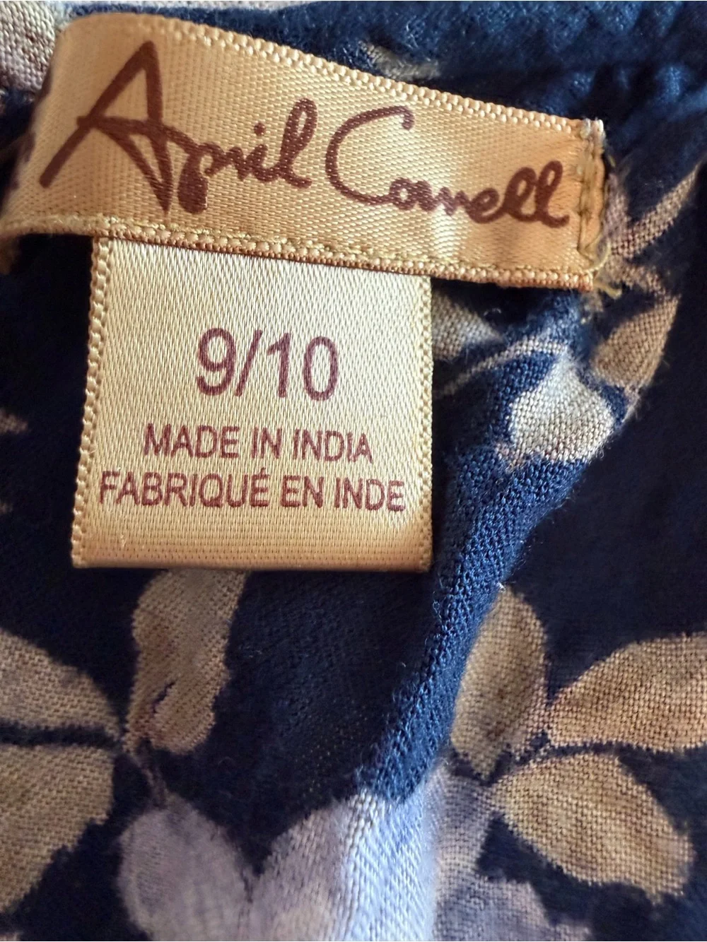 April Cornell 💙 Girls Patchwork Floral Dress Size 9/10 Boho Cottagecore 🌼